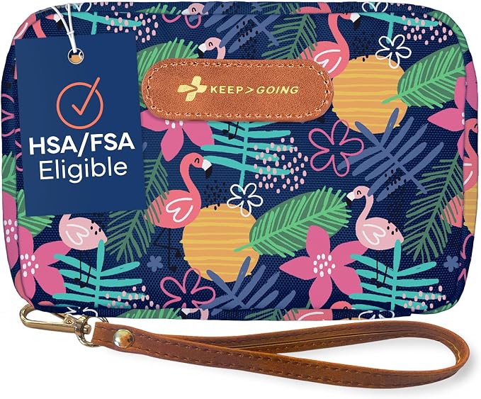 KeepGoing Travel First Aid Kit for Kids, 130 Pc. TSA-Approved Travel Size | Toddler First Aid Kit, Mini First Aid Kit for Car, Home, Purse, Diaper Bag & Backpack, Latex-Free Bandages