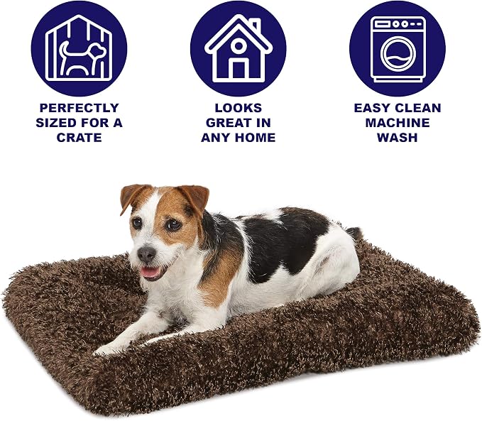 MidWest Homes for Pets Medium QuietTime Deluxe Coco Chic Pet Bed, Ultra-Soft & Overstuffed, Machine Washable, Fits 30-inch Crate