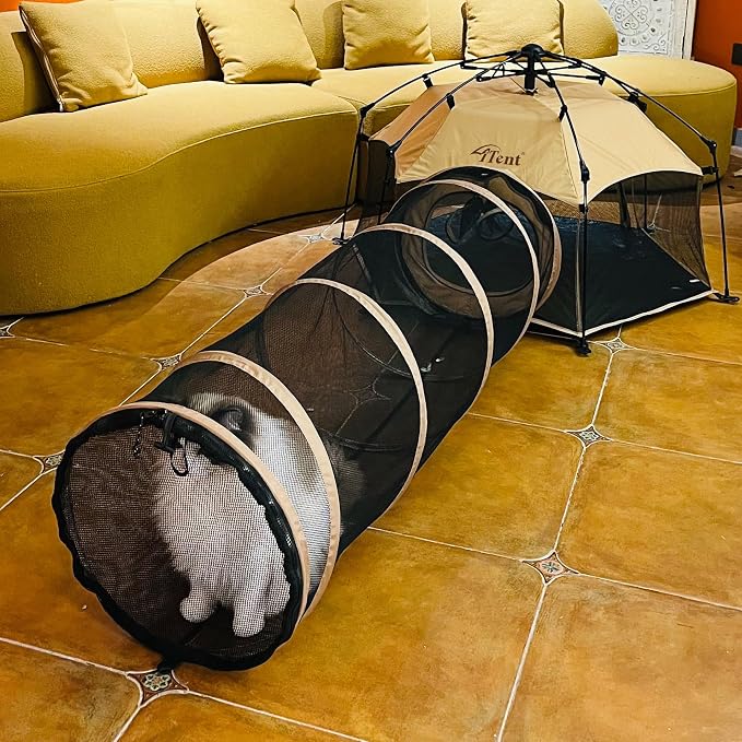 Cat Tent for Indoor and Outdoor Cat Enclosures(Outdoor, Tunnel, and Pet playpen) X-Large Portable Cat Tunnel Play Tents for Cats Rabbits and Small Animals
