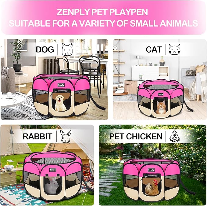 Foldable Pet Playpen, Pop Up Dog Kennel Tent for Indoor and Outdoor Use | Foldable Pet Playpen, Pop Up Dog Kennel Tent for Indoor and Outdoor Use