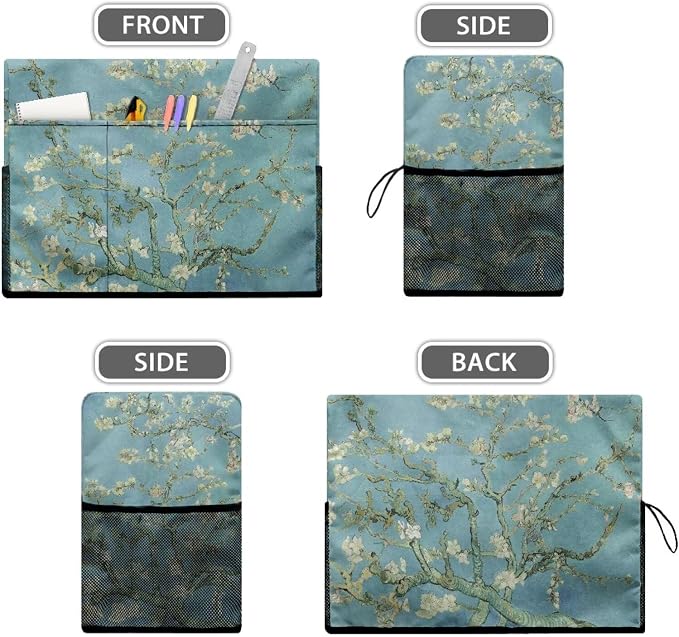 Elegant Apricot Blossom Sewing Machine Cover with Storage Pocket,Enhance Your Sewing Experience with Artistic Flair, Duty, Dust & Pet Hair Protection, Fits Brother, Singer, Janome