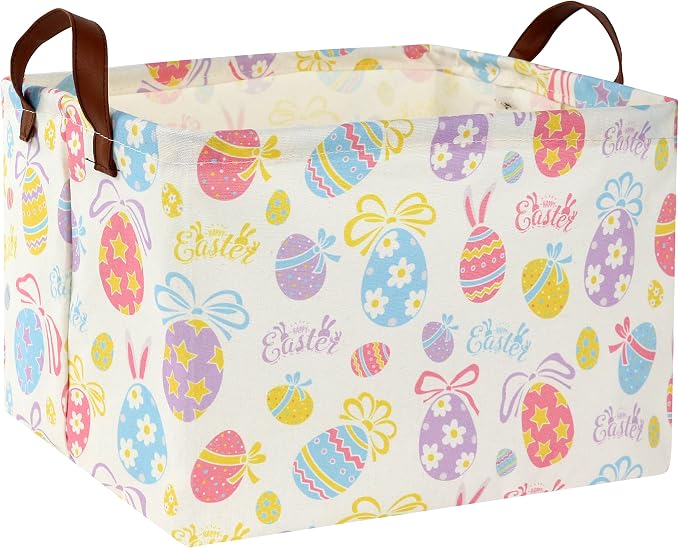 Rectangular Kids Storage Bin Basket Organizer for Baby Room Decor & Easter Gifts