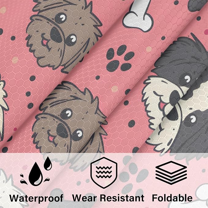 Cute Dog Compression Packing Cubes Dog Paw 6 Set Travel Packing Cubes for Suitcases Lightweight Expandable Organizers