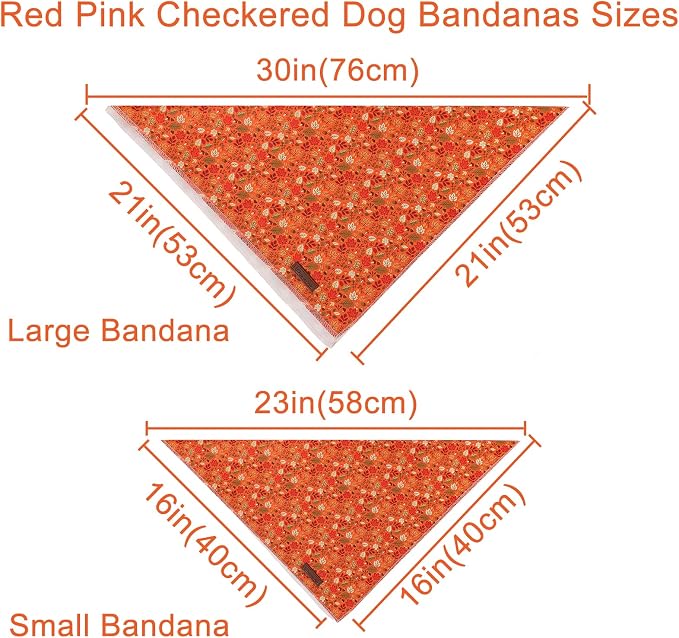 Fall Dog Bandana, Autumn Harvest Triangle Bid Scarf with Laeves Pattern, Cotton Pet Kerchief for Girl Boy Dogs or Cats, Cute Puppy Bandana Fancy for Dogs