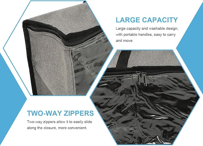 VICASKY Large Capacity Hat Carrying Case for Travel with Portable Handles, Oxford Cloth and Pvc Film Material, Easy to Carry Baseball Cap Organizer Bag
