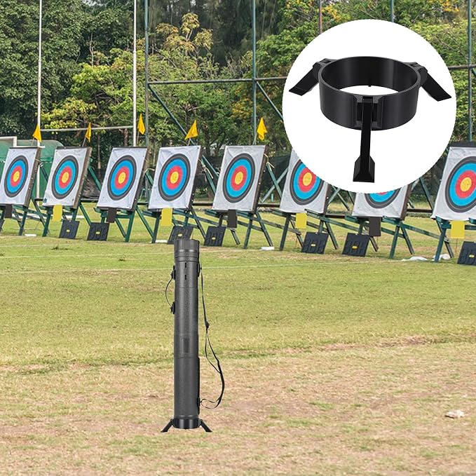 Lightweight Arrow Tube Holder Stand Round Base for Indoor Archery Practice, Portable and Foldable Bow Arrow Storage Rack Compatible with Recurve Bow and Target Shooting