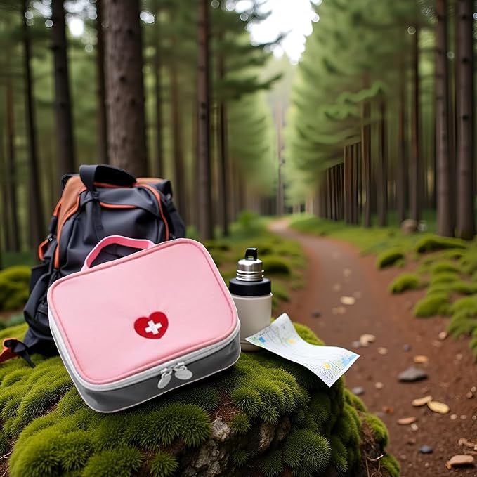 Pink Mini Outdoor First Aid Kit Bag Travel Portable Medicine Organizer Emergency Kit First Aid Kits