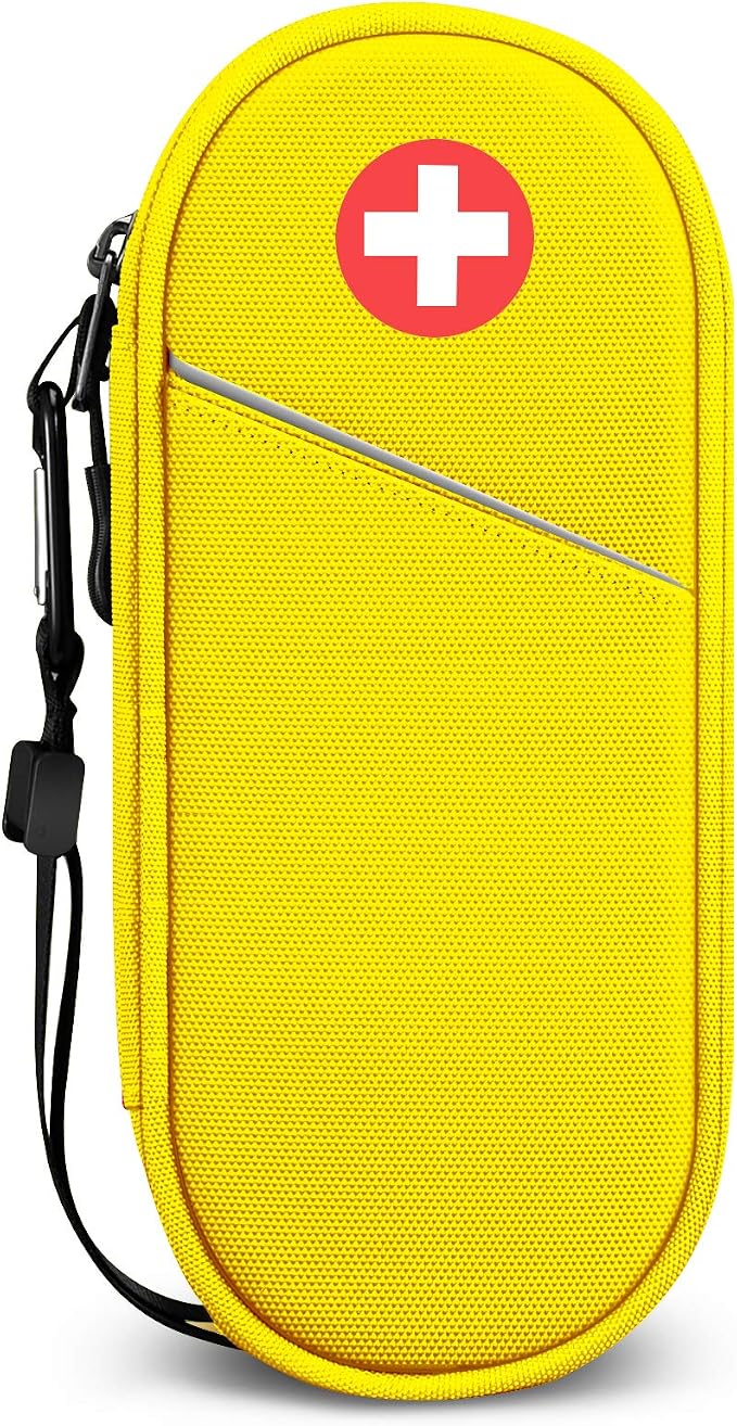 SITHON EpiPen Medical Carrying Case Insulated Medication Organizer Bag | Emergency Medical Travel Pouch Holds 2 EpiPens, Asthma Inhaler, Anti-Histamine, Auvi-Q, Allergy Medicine Essentials