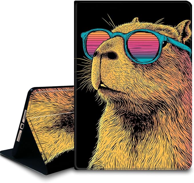 Bxgolkgd Tablet Case for Samsung Galaxy Tab A7 Lite 8.7 Inch 2021(SM-T220/T225/T227),Shockproof Stand Cover with Heat Dissipation,Auto Wake/Sleep Function,Cute Capybara