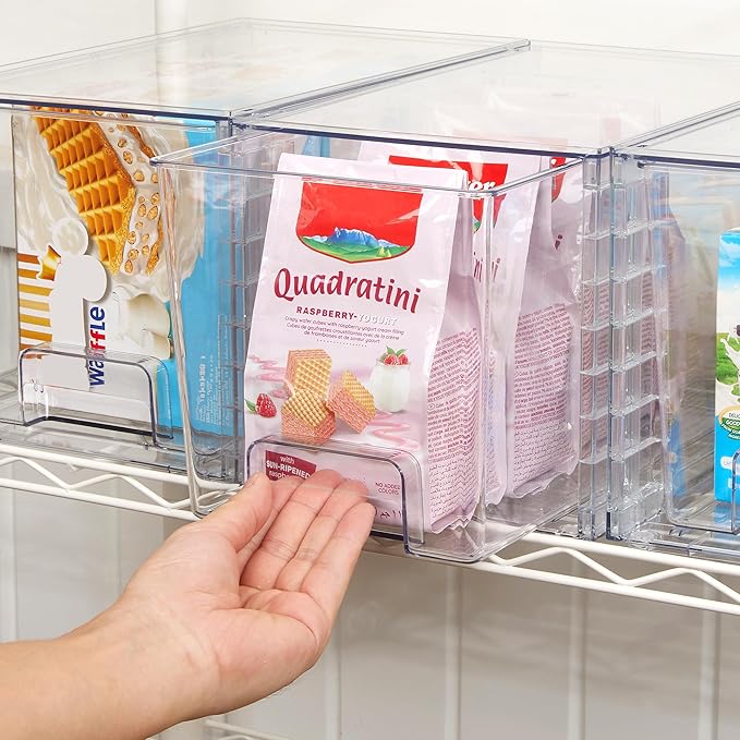 Vtopmart 8 Pack Stackable Clear Pantry Storage Drawers, Large