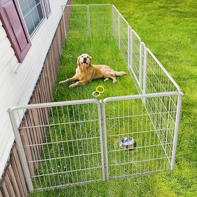 FXW Rollick Dog Playpen, Indoor, Yard & RV Camping, 40" H, 8 Panels | Easy setup, Heavy-duty, DIY layouts, for Medium & Large Dogs, Patented