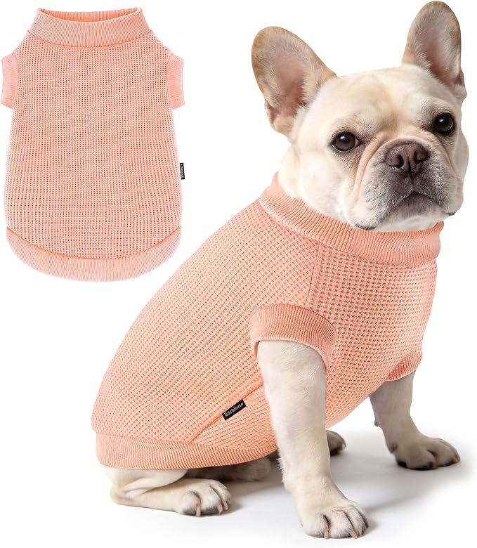 1 Pack Dog Shirt for Small Supplies Functional Waffle Dog Clothes Warm Soft Sweatshirt Outfit for Dogs Cats Pet Apparel