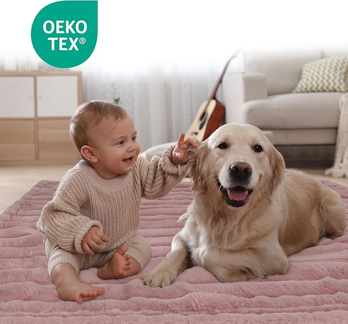 Waterproof Pet Blanket for Large Dogs & Cats - Reversible Calming Plush, Washable Furniture Cover for Couch, Bed, Car Seat, Blocks Leaks, Stains & Pet Fur (Pink, 30"x40")