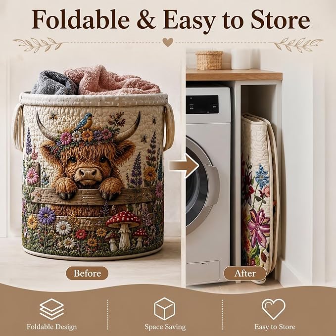 Foldable Oxford Cloth Basket,Collapsible Laundry Hamper,Lightweight Tote for Dorm, Bathroom & RV Trip(20" x 28")