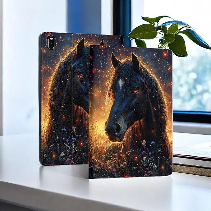 for Samsung Galaxy Tab S7 FE 2021/S8 Plus 2022/S7 Plus 2020 12.4 Inch Tablet Case,Auto Wake/Sleep,Adjustable Stand Protective Cover - Day of The Dead Guitar Skeleton
