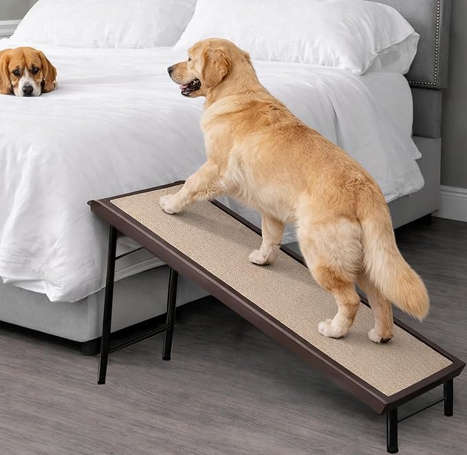 Pet Gear Free Standing Pet Ramp for Cats and Dogs, Wheat | No Assembly Required, Easy Fold for Storage or Travel, Portable, Supports 100 lbs, 40" x 16"