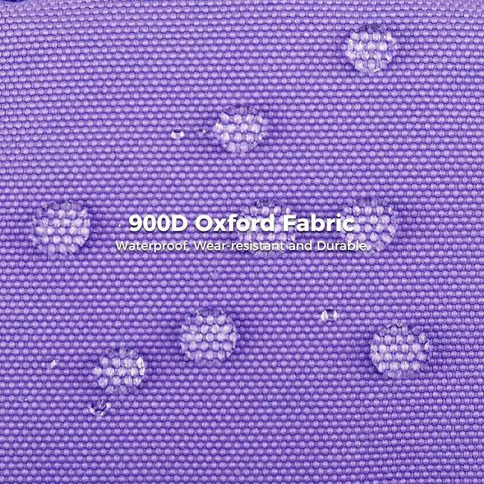 Dog Treat Pouch with Poop Bag Holder, Small Crossbody Bag for Puppy Training and Walking, Shoulder Strap Can Use as Dog Leash- Pet Travel Accessories, Metal Carabiner Attached (Purple) | 900D Oxford Fabric