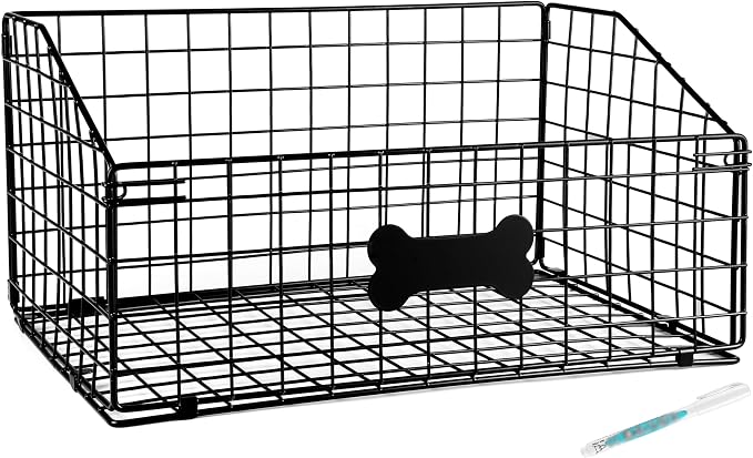 Dog Toy Bin-Dog Toy Basket-Metal Storage Box-Chew-Proof Dog Food Toy Storage Container-Toy Box For Living Room Area-Dog Storage Organizer-For Puppy Leash,Accessories, Blanket Food Storage Container.