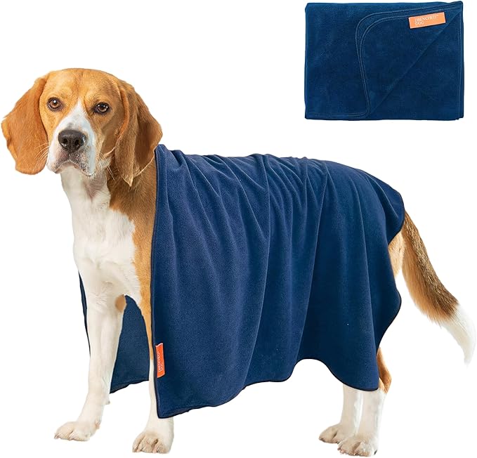 Bath Towel for Small & Medium Dogs – Ultra-Absorbent Microfiber Dog Drying Towel | Quick Dry After Baths, Swims & Rainy Walks | 32 x 21.6 in