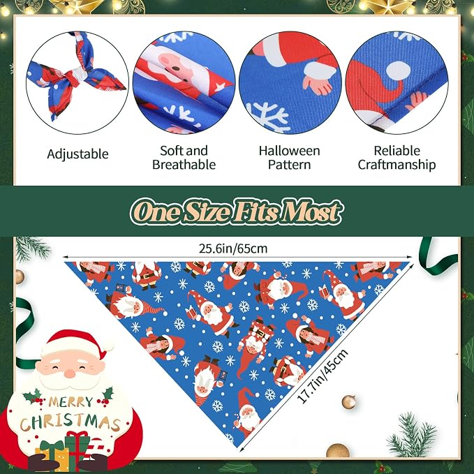 Sanwuta 180 Pcs Christmas Dog Bandanas Bulk Xmas Pet Scarf, Santa | Holiday Bibs for Small Medium Dogs Cats, Bulk Kerchief Set Grooming Shops, Xmas Costume Outfit Party Supplies Accessories