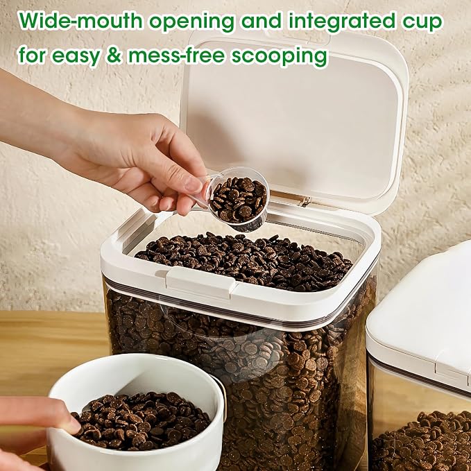 TBMax Large Dog Treat Container Bins 4.75 Qt with One-Press Flip-up Lid, Airtight Pet Dog Cat Treat Jar for Countertop, Pet Biscuit Canister Cookie Holder