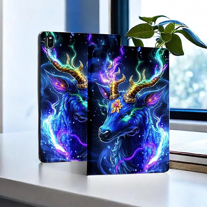 for Samsung Galaxy Tab A 10.1 2016 Model T580/T585/T587 Tablet Case,Auto Wake/Sleep,Adjustable Stand Protective Cover - Owl Moonlight