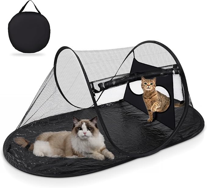 Tailtastic PopUp Cat Tent for Outdoor, Portable Enclosure for Yard & Travel