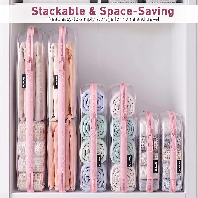 Clear Hard Shell Zipper Case Makeup Storage Organizer Pouches TSA Approved | Travel organizer bags for toiletries, cosmetics, electronics & diaper bins. Multi-size for office, camping, beach & home
