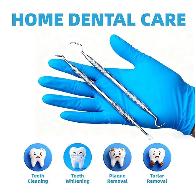 4 Pack Dental Tools for Teeth Cleaning, Professional metal toothpick home oral care kit,Stainless steel dental scraper, plaque remover, with storage box, dentist-grade, pet oral care kit.