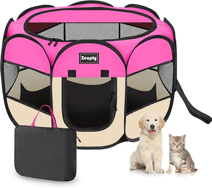 Foldable Pet Playpen, Pop Up Dog Kennel Tent for Indoor and Outdoor Use | Foldable Pet Playpen, Pop Up Dog Kennel Tent for Indoor and Outdoor Use