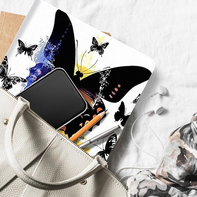 for Microsoft Surface Go 4/3/2/1-10.5" 2021 Tablet Case,Auto Wake/Sleep,Adjustable Stand Protective Cover - Butterfly Art