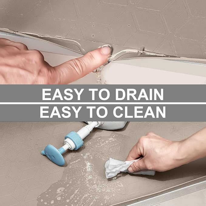 Under Sink Mat, 31"x22" Waterproof Tray for Cabinet, Holds 3 Gal | Silicone, Fits 36 inch Standard Cabinet,Leakproof & Easy Clean, Ideal for Kitchen & Laundry, Protects Shelf from Water Damage