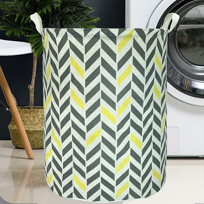 Merdes 19.7’’ Waterproof Foldable Laundry Hamper, Dirty Clothes Laundry Basket, Linen Bin Storage Organizer for Toy Collection (Oblique Bar)