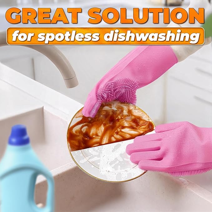Cat & Dog Shampoo Gloves with 3000 Soft Bristles | 2-in-1 Dog Bath Gloves for Massage, Grooming & Clean Wet or Dry