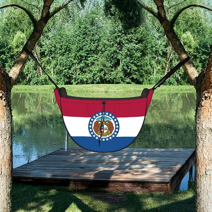 Missouri State Flag Car Seat Organizer-Backseat Storage Bag for Travel | Waterproof Durable. Holds Snacks Gear Essentials. Fits Most Cars.