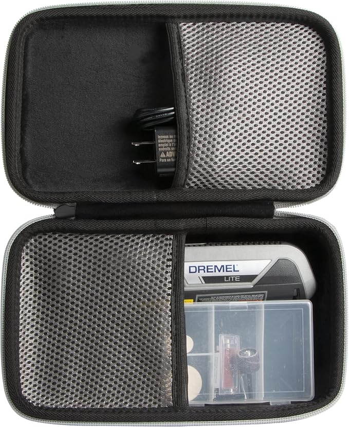 Aenllosi Hard Case for Dremel Lite 7760 N/10 4V Li-Ion Cordless Rotary Tool | Water-resistant design, Dust-resistant design, Impact-resistant design, Case only