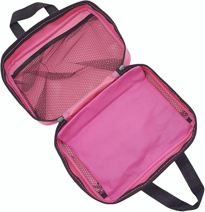First Aid Bag Empty Emergency Medical Pouch First Responder Storage Compact Survival Medicine Bags for Sport Outdoors Car Office Pet Dog Cat (Pink QZ)