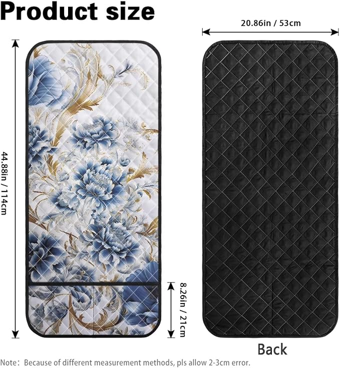 Sofa Armrest Covers Non-Slip Arm Rest Covers Washable Couch Arm Cover with Organizer Pockets Dustproof Furniture Protector for Living Room Decoration Floral