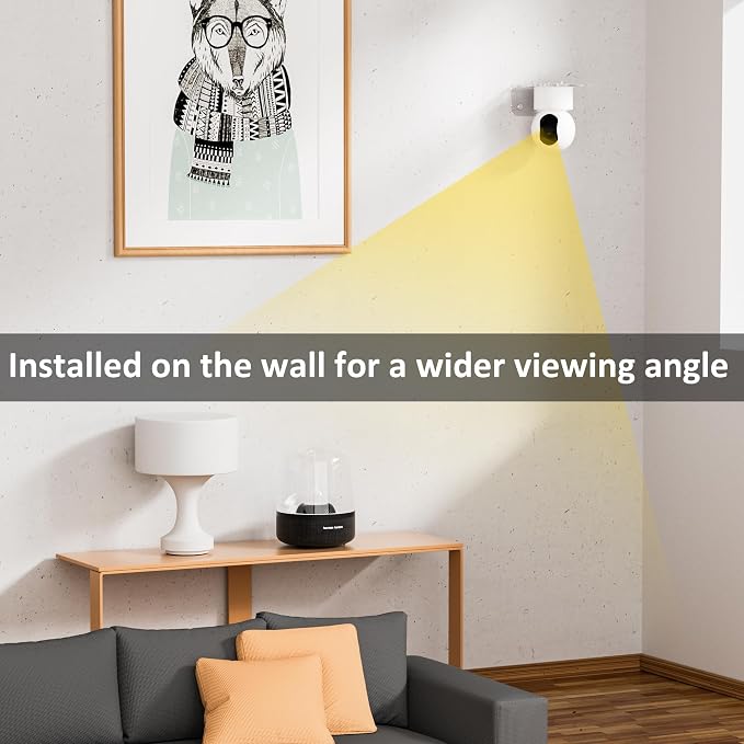 Sezanrpt Clear Acrylic Wall Shelf 4 Pack for Surveillance Cameras, Smart Security Cameras, Small Floating Shelf for Plants, Speaker, Dog Camera, 4'', with Cable Clips
