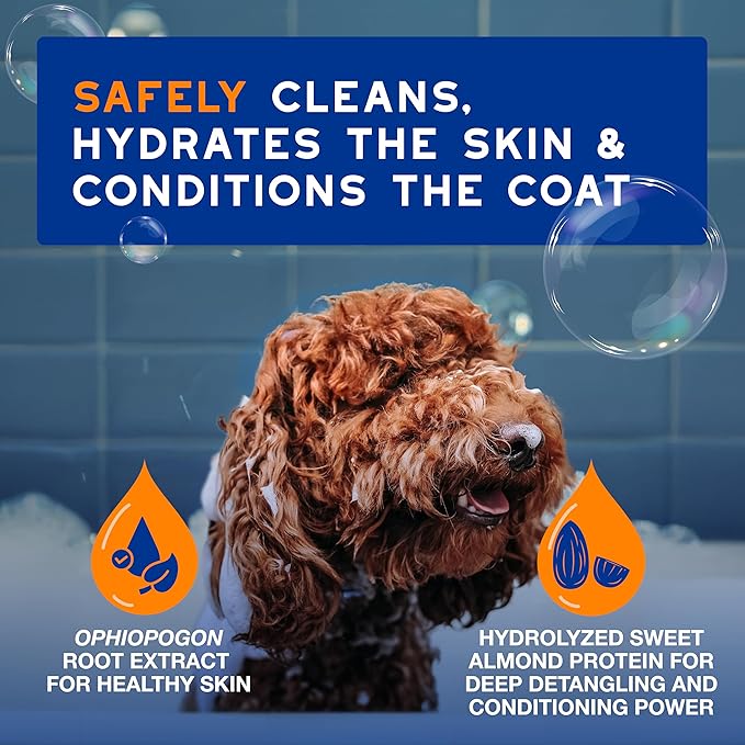 DOUXO® Skin & Coat SPA - Ultra-Safe 2 in 1 Conditioning Dog Shampoo, 16 fl oz, Cleans and Deeply Hydrates The Skin, Leaves The Coat Soft, Silky and Detangled