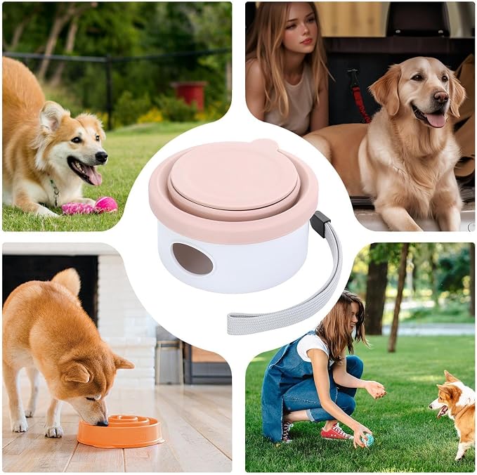 Dog Water Bowl - Portable Pet Dish, Food Storage, Travel Feeding Accessory | Pet Travel Bowl - On The Go Feeding for Dogs | Lightweight Fabric, Water Container, Food Storage Pouch for Trips