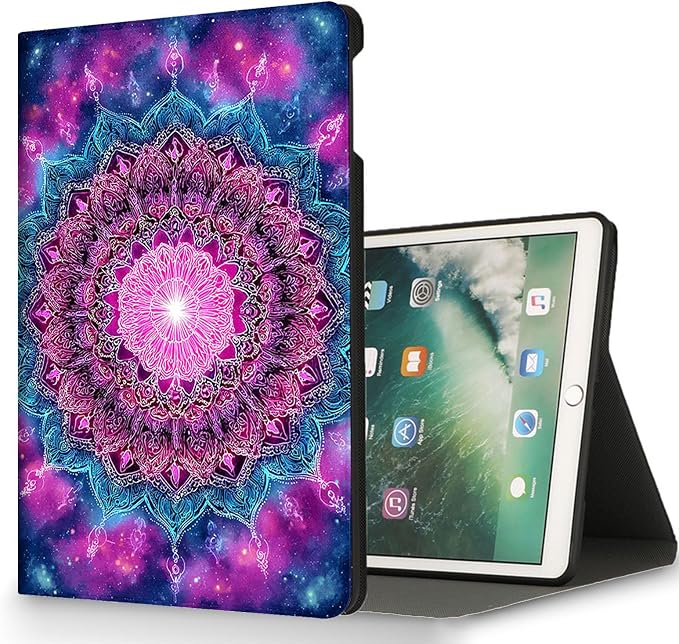 for Microsoft Surface Pro X/Pro X Plus-13 2019/2020/2021/2024 Tablet Case,Auto Wake/Sleep,Adjustable Stand Protective Cover - Mandala Starry Sky