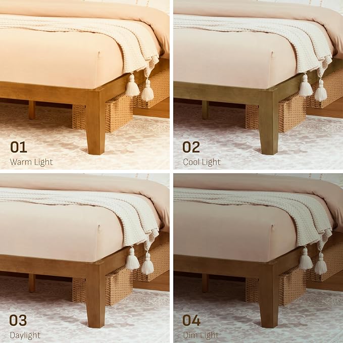 Softa Mikor King Japanese Joinery Bed Frame, Solid Rubberwood, 1500 Lbs Heavy Duty Slats Support, SGS Certified, 15Min No-Tool Setup, Under-Bed Storage, No Box Spring Needed, Noise-Free