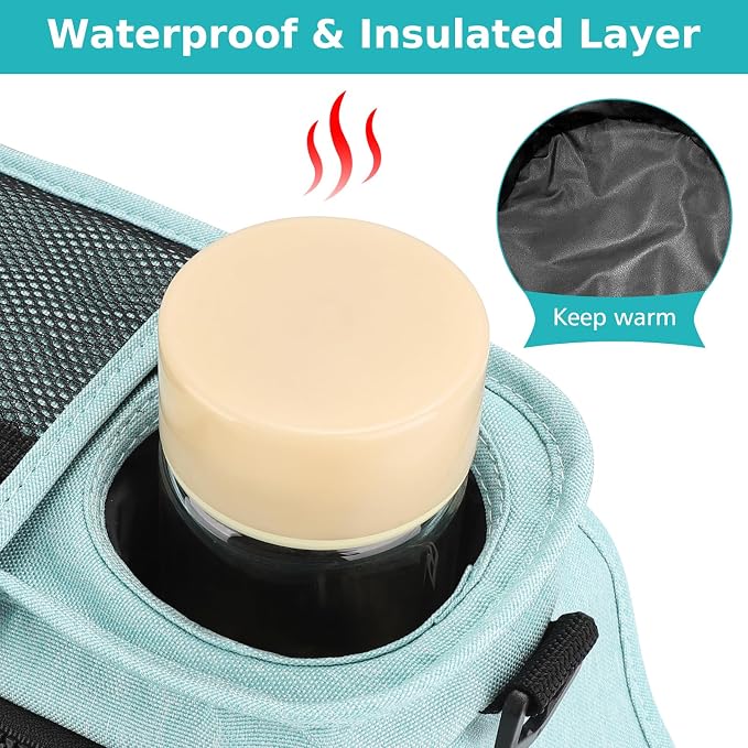 Accmor Universal Stroller Organizer with Insulated Cup Holder Detachable Phone Bag and Shoulder Strap,Stroller Bag Caddy Organizer for Uppababy, Baby Jogger, Britax Strollers
