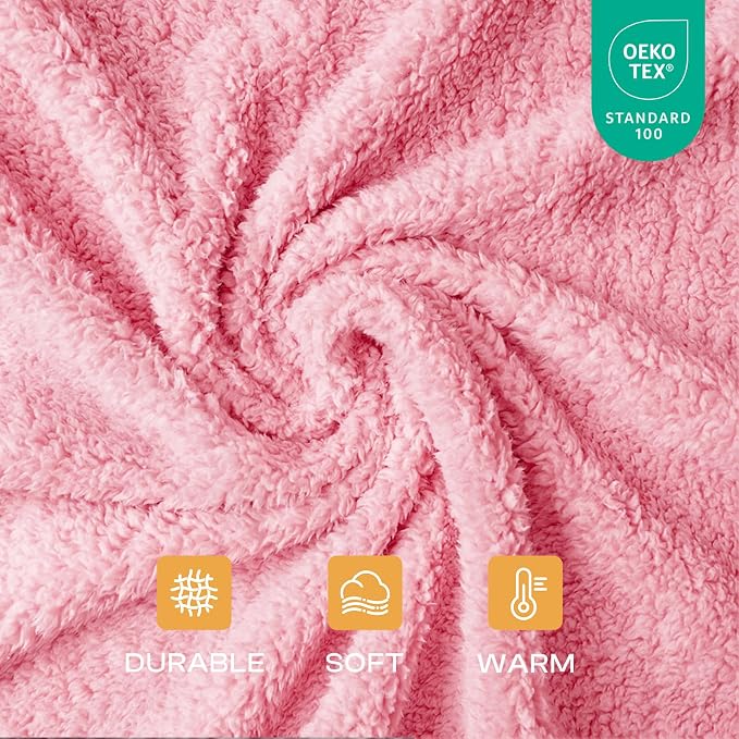 Luciphia 3 Pack Soft Sherpa Fleece Blankets for Dogs Cats Puppies,41"x31" | Fluffy Throw Blanket Washeble for Crate Bed Couch Indoor. Cozy Pet Blanket, Puppy Essentials Dog gift,Blue/Pink/Grey,Large