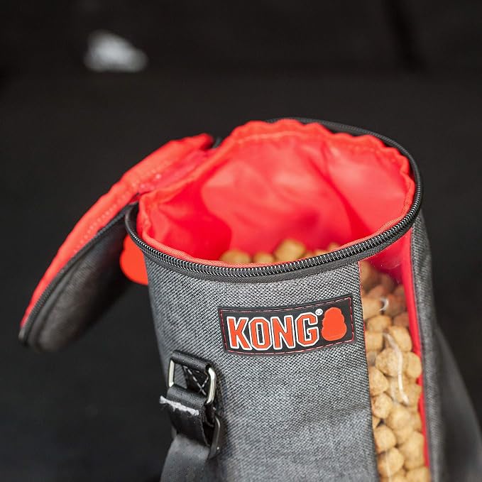 Kong Kibble Storage Dog Food Travel Bag - Portable Food Container for Pets
