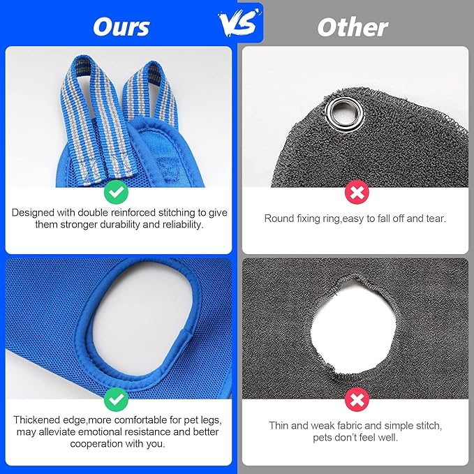 ATESON Pet Grooming Hammock for Medium/Large Dogs with Nail Clippers/Nail Trimmers/Grooming Scissors, Dog Grooming Harness for Nail Trimming, Pet Grooming Sling Helper