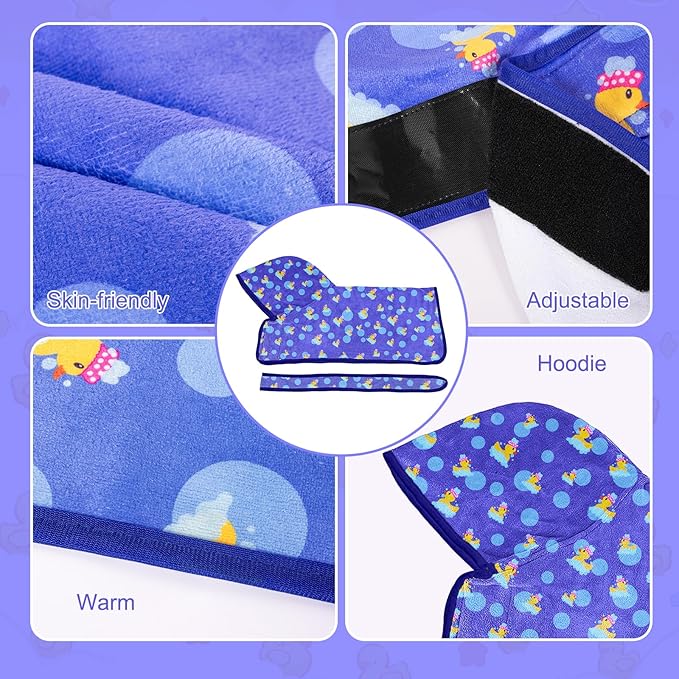 NACOCO Dog Bathrobe Towel Microfiber Pet Drying Robes Moisture Absorbing Towels Coat for Dog and Cat(Yellow Duck,L)