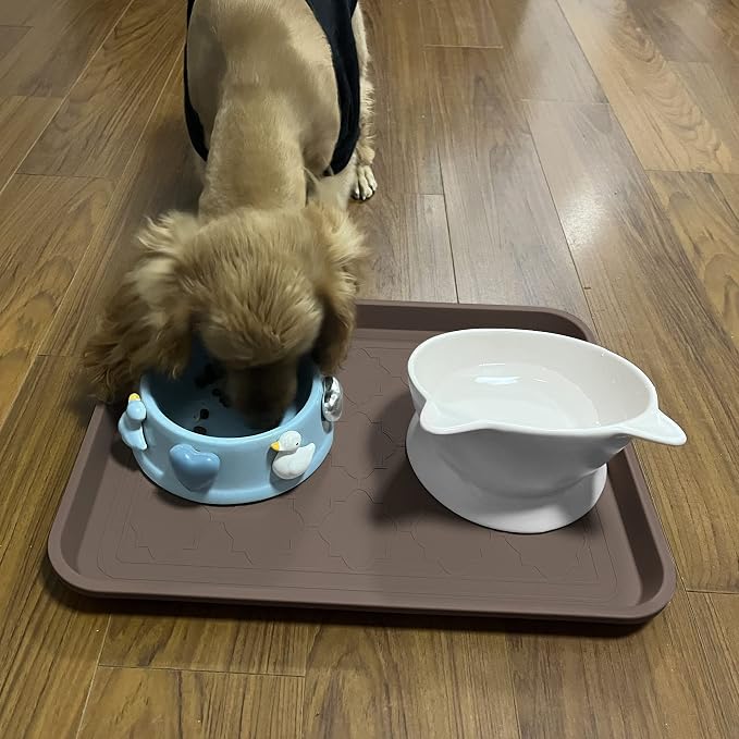 WATANIYA PET Boot Tray for Entryway Indoor, Heavy Duty Shoe Mat Tray 2 Packs, 16.7"x12.8" Waterproof Shoe Trays with Raised Edge, Outdoor Multi-Purpose Mat for Boots, Garden, Pet