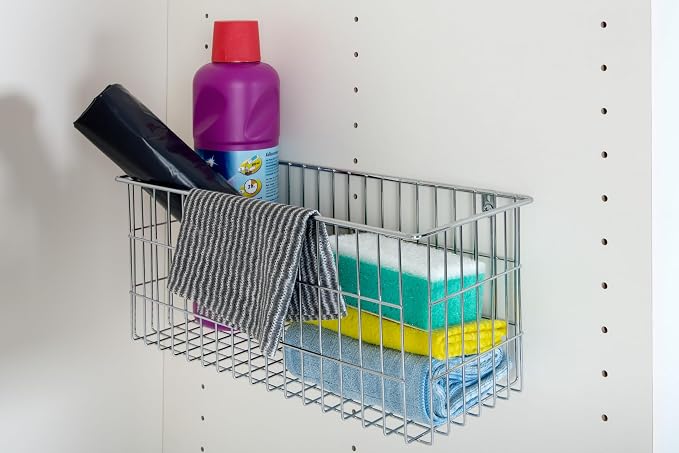 LTL Home Products More Inside Mountable Wire Storage Basket, Large, Chrome